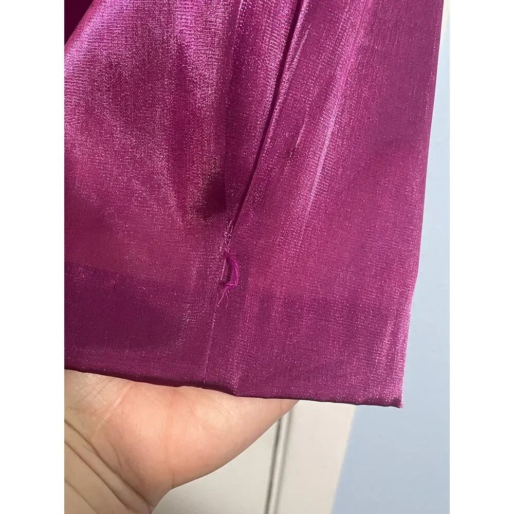 JR Nites Carol Lin 2 Piece Jacket Tank Size 22W Purple Satin Formal Church
